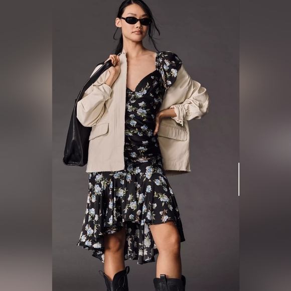 Anthropologie Floral Black Dress . NWT - Picture 1 of 3